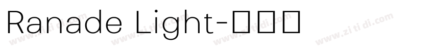 Ranade Light字体转换